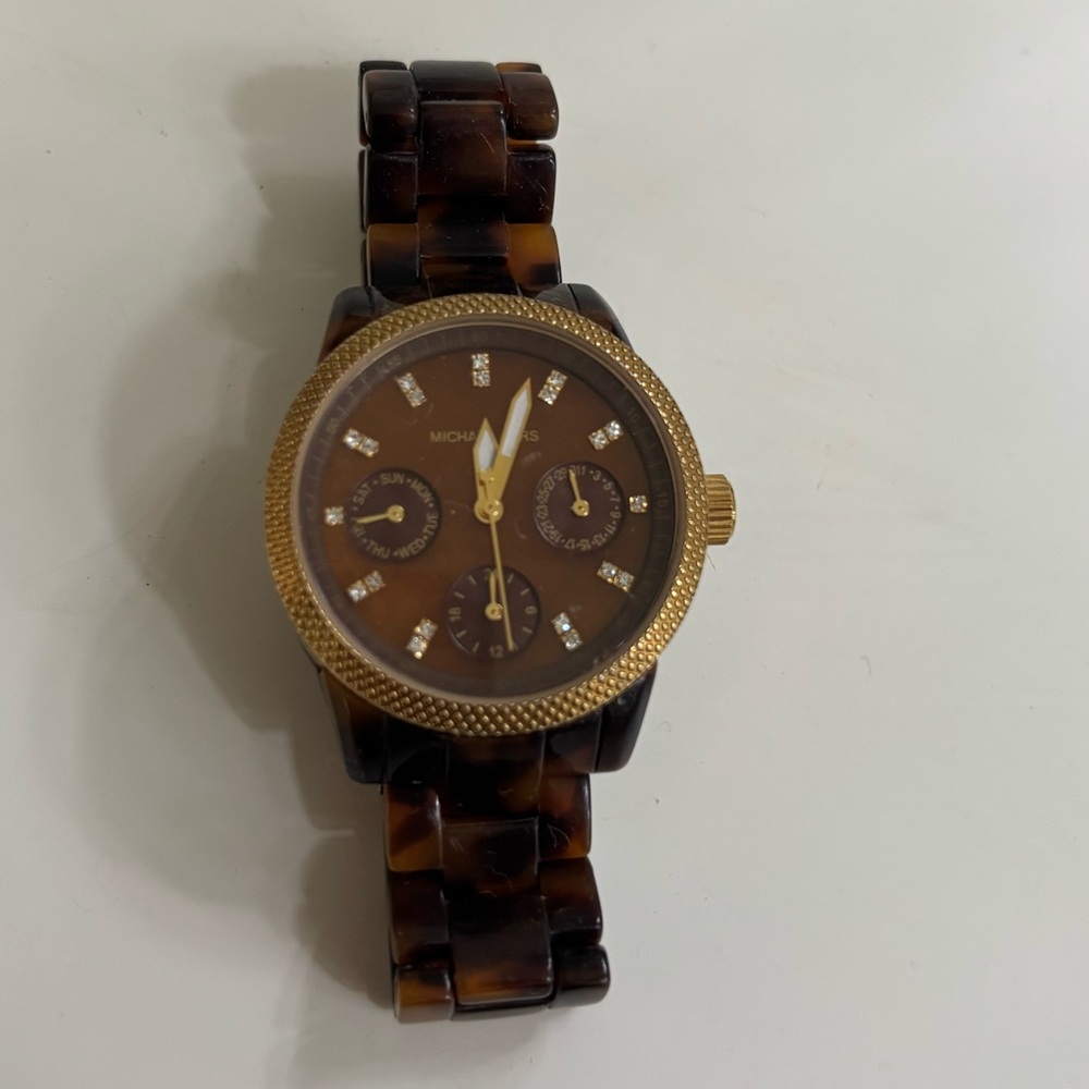Michael Kors tortoise shell watch